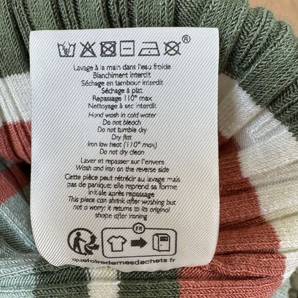 Sezane DOMITILLE Striped Knit Midi Dress Sz XS Bodycon - Picture 11 of 11